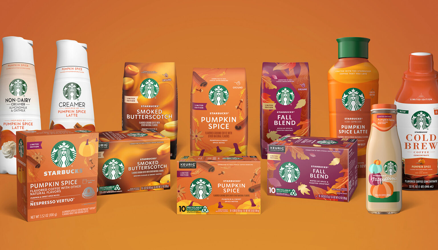 Starbucks Pumpkin Spice Latte Returns Alongside New Iced Apple Crisp ...