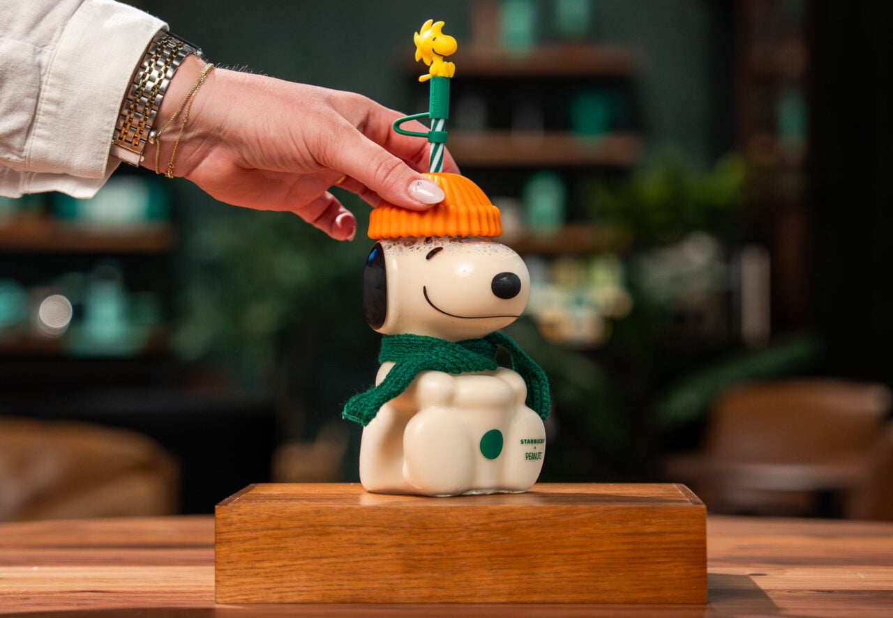 Snoopy Glass with Woodstock Straw